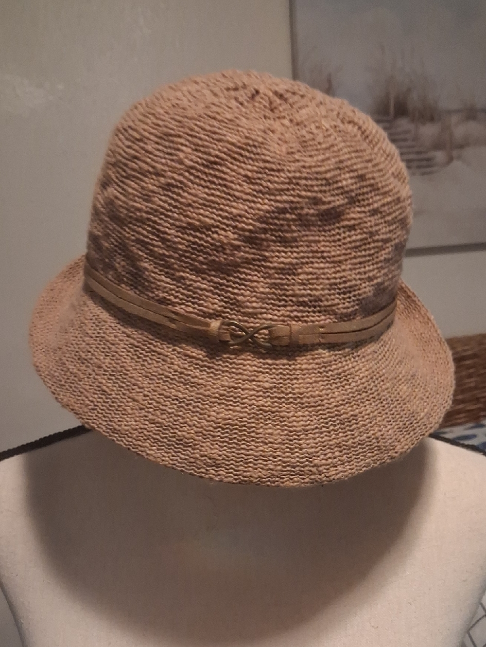 Classic Tan Straw Cloche Hat - Women's Sun Hat